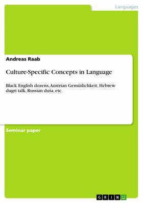 Raab | Culture-Specific Concepts in Language | E-Book | sack.de