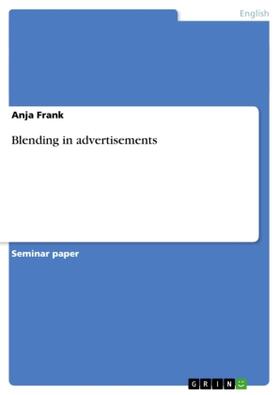 Frank |  Blending in advertisements | Buch |  Sack Fachmedien