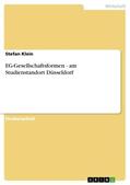Klein |  EG-Gesellschaftsformen - am Studienstandort Düsseldorf | Buch |  Sack Fachmedien