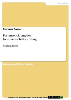 Sassen | Fortentwicklung der Genossenschaftsprüfung | E-Book | sack.de