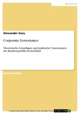 Gary |  Corporate Governance | eBook | Sack Fachmedien