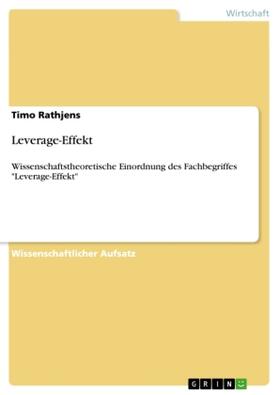 Rathjens |  Leverage-Effekt | Buch |  Sack Fachmedien