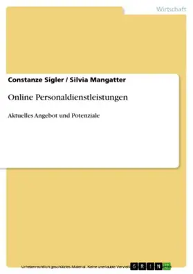 Sigler / Mangatter |  Online Personaldienstleistungen | eBook | Sack Fachmedien