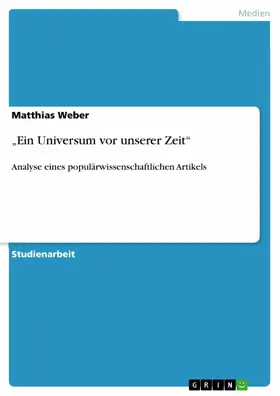 Weber |  „Ein Universum vor unserer Zeit“ | eBook | Sack Fachmedien