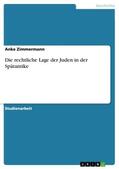 Zimmermann |  Die rechtliche Lage der Juden in der Spätantike | Buch |  Sack Fachmedien
