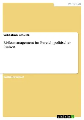 Schulze |  Risikomanagement im Bereich politischer Risiken | eBook | Sack Fachmedien