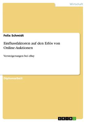 Schmidt | Einflussfaktoren auf den Erlös von Online-Auktionen | E-Book | sack.de