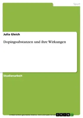 Gleich |  Dopingsubstanzen und ihre Wirkungen | eBook | Sack Fachmedien