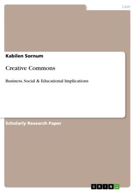 Sornum | Creative Commons | Buch | 978-3-640-59000-1 | sack.de