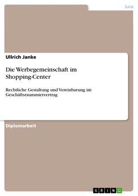Janke | Die Werbegemeinschaft im Shopping-Center | E-Book | sack.de