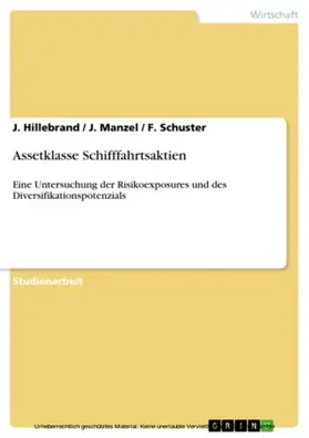 Hillebrand / Manzel / Schuster |  Assetklasse Schifffahrtsaktien | eBook | Sack Fachmedien