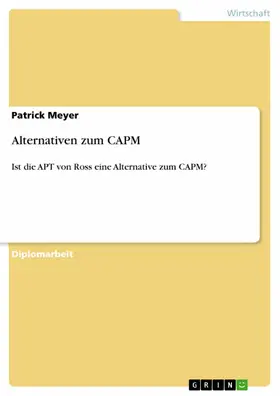 Meyer |  Alternativen zum CAPM | eBook | Sack Fachmedien