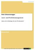Schwarzenegger |  Asset- und Portfoliomanagement | eBook | Sack Fachmedien