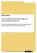 Bock |  The advantages and disadvantages of relationship management | eBook | Sack Fachmedien