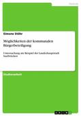 Stöhr |  Möglichkeiten der kommunalen Bürgerbeteiligung | eBook | Sack Fachmedien