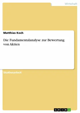 Koch | Die Fundamentalanalyse zur Bewertung von Aktien | E-Book | www.sack.de