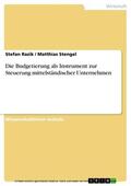 Razik / Stengel |  Die Budgetierung als Instrument zur Steuerung mittelständischer Unternehmen | eBook | Sack Fachmedien
