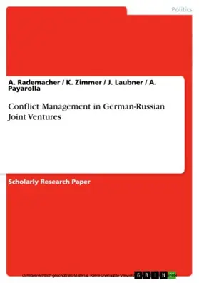 Rademacher / Zimmer / Laubner |  Conflict Management in German-Russian Joint Ventures | eBook | Sack Fachmedien
