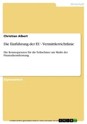 Albert |  Die Einführung der EU - Vermittlerrichtlinie | eBook | Sack Fachmedien