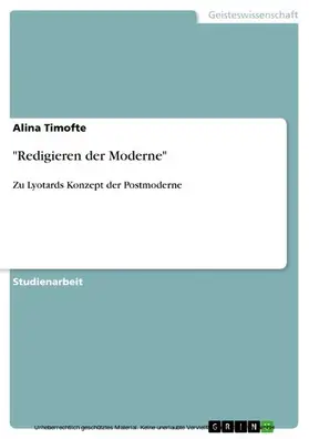 Timofte |  "Redigieren der Moderne" | eBook | Sack Fachmedien