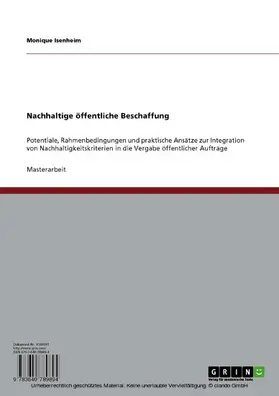 Isenheim |  Nachhaltige öffentliche Beschaffung | eBook | Sack Fachmedien