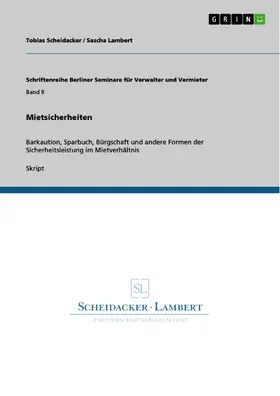 Scheidacker / Lambert |  Mietsicherheiten | eBook | Sack Fachmedien