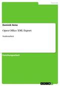 Heinz |  Open Office XML Export | Buch |  Sack Fachmedien
