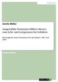 Müller |  Ausgewählte Positionen Hilbert Meyers zum Lehr- und Lernprozess bei Schülern | Buch |  Sack Fachmedien