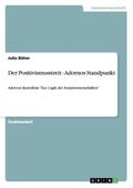 Böhm |  Der Positivismusstreit - Adornos Standpunkt | Buch |  Sack Fachmedien