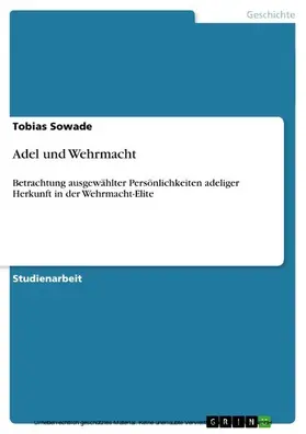 Sowade |  Adel und Wehrmacht | eBook | Sack Fachmedien