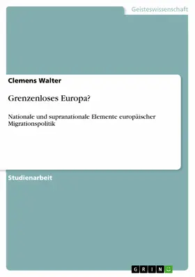 Walter |  Grenzenloses Europa? | eBook | Sack Fachmedien