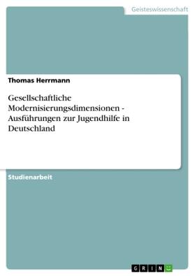 Herrmann |  Gesellschaftliche Modernisierungsdimensionen - Ausführungen zur Jugendhilfe in Deutschland | Buch |  Sack Fachmedien