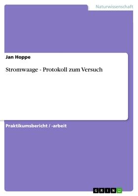 Hoppe | Stromwaage - Protokoll zum Versuch | E-Book | sack.de