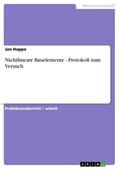 Hoppe |  Nichtlineare Bauelemente - Protokoll zum Versuch | Buch |  Sack Fachmedien