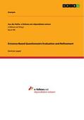 Anonymous |  Evicence-Based Questionnaire Evaluation and Refinement | eBook | Sack Fachmedien