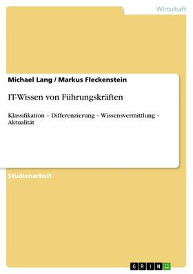 Lang / Fleckenstein | IT-Wissen von Führungskräften | E-Book | sack.de