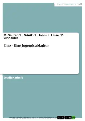 Sauter / Grinik / John |  Emo - Eine Jugendsubkultur | eBook | Sack Fachmedien