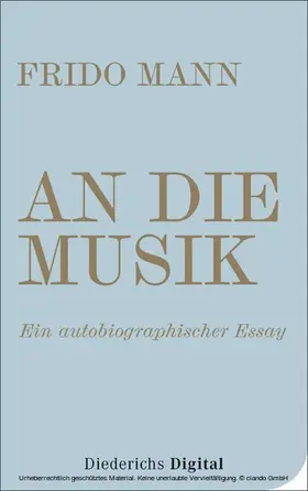 Mann |  An die Musik | eBook | Sack Fachmedien