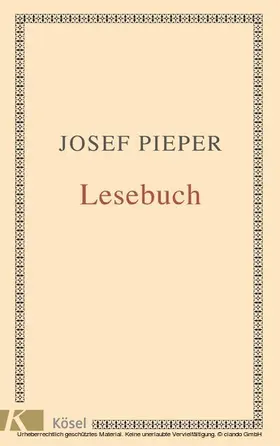 Pieper |  Lesebuch | eBook | Sack Fachmedien
