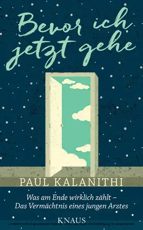 Kalanithi |  Bevor ich jetzt gehe | eBook | Sack Fachmedien