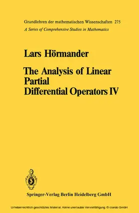 Hörmander | The Analysis of Linear Partial Differential Operators IV | E-Book | sack.de