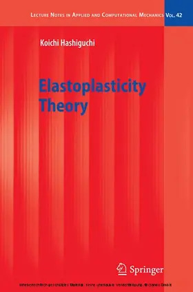 Hashiguchi |  Elastoplasticity Theory | eBook | Sack Fachmedien