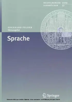 Felder |  Sprache | eBook | Sack Fachmedien