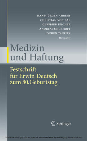 Ahrens / Bar / Fischer | Medizin und Haftung | E-Book | sack.de