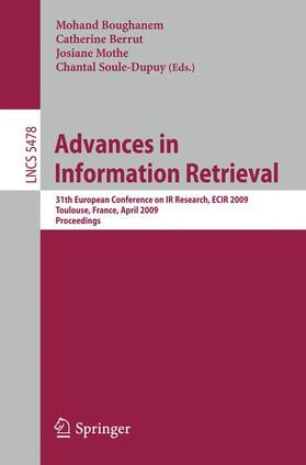 Boughanem / Soule-Dupuy / Berrut |  Advances in Information Retrieval | Buch |  Sack Fachmedien