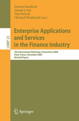 Kundisch / Aalst / Veit | Enterprise Applications and Services in the Finance Industry | E-Book | sack.de