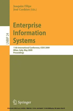 Filipe / Aalst / Cordeiro | Enterprise Information Systems | E-Book | sack.de
