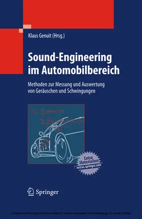 Genuit | Sound-Engineering im Automobilbereich | E-Book | www.sack.de