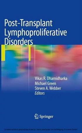 Dharnidharka / Green / Webber |  Post-Transplant Lymphoproliferative Disorders | eBook | Sack Fachmedien