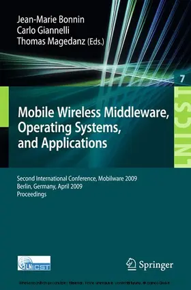 Bonnin / Akan / Bellavista | Mobile Wireless Middleware | E-Book | sack.de